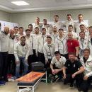 A játékosok és a segítő stáb  Fotó: MKSZ 